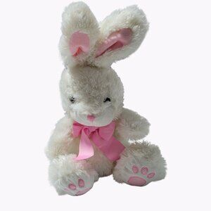 Animal Adventure Easter Bunny 17 Inch Plush White Rabbit Spring Stuffed Animal